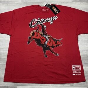 Chicago Bulls Juicewrld Mitchell & Ness T Shirt 999 Back Authentic Size 4XL NWT